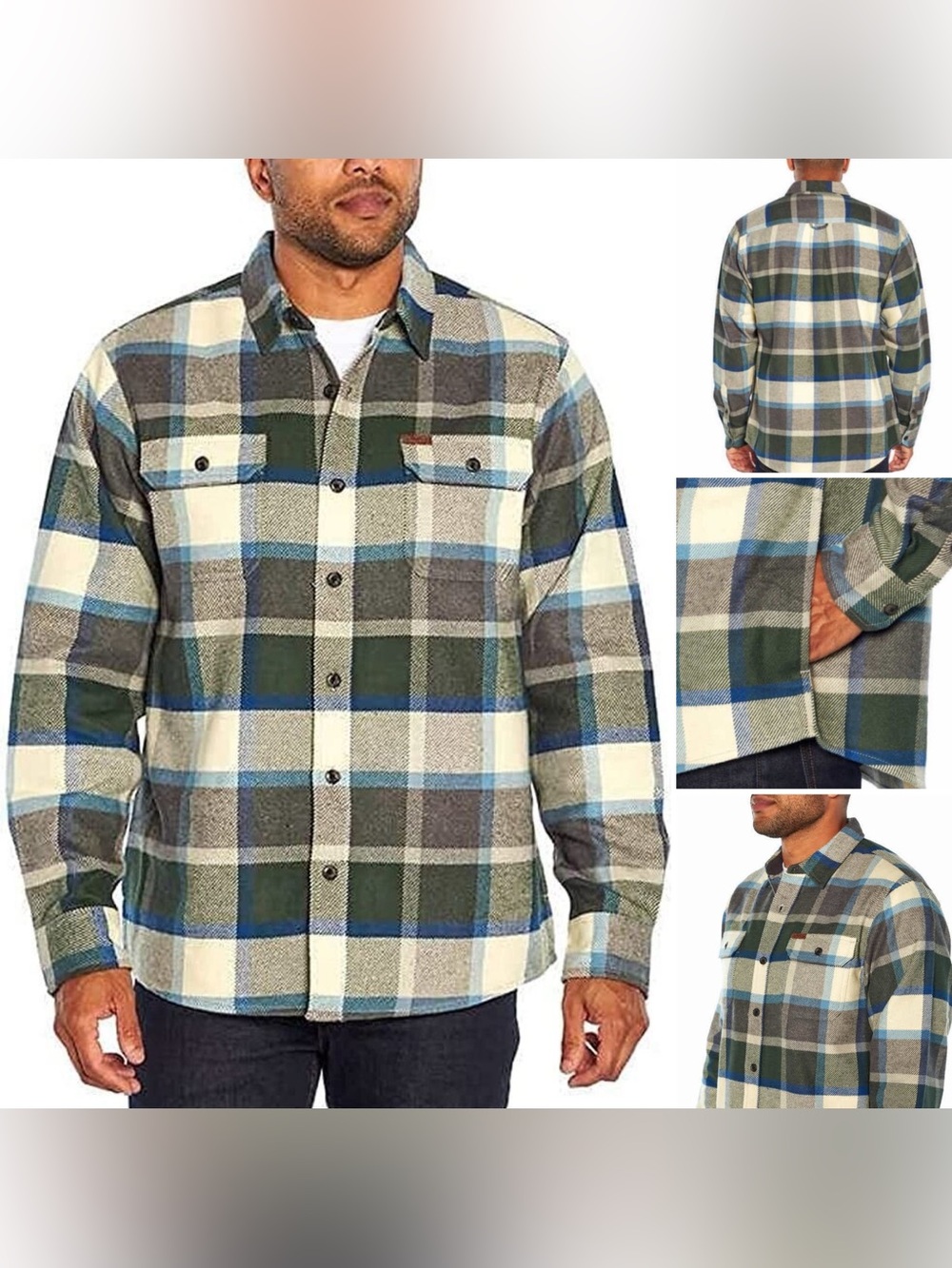 Orvis Men's Big Bear Heavy Weight Flannel Shirt  Pinestreet Plaid XL